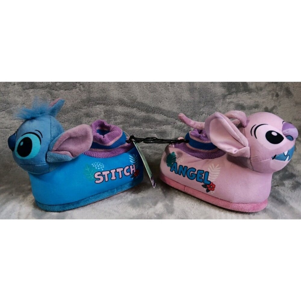 Disney Lilo And Stitch Angel Slippers Size 7-8 Children's Plush - Picture 2 of 4